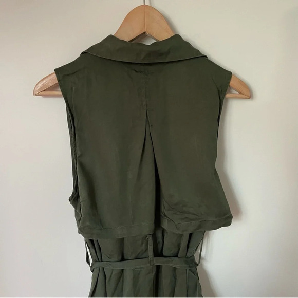 BB Dakota  Wrap Star Drape Front Vest Green - Picture 12 of 12